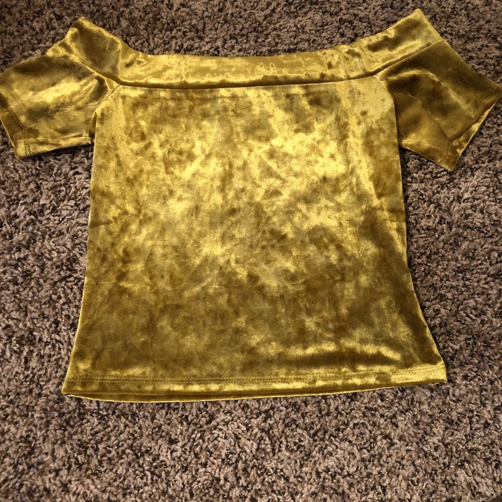 Yellow crop top